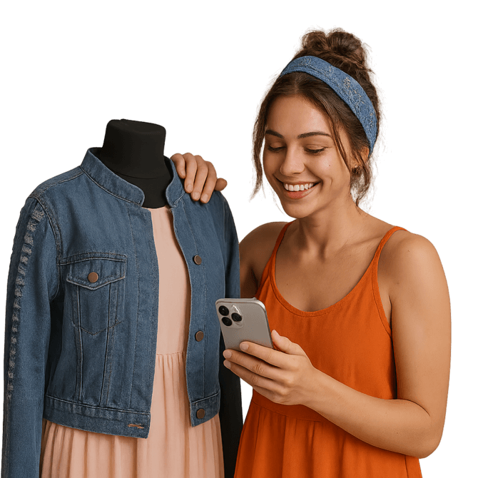 Empreendedora vendendo na sua loja virtual Nuvemshop